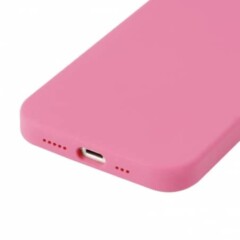 Housse silicone pour iPhone 12 et iPhone 12 PRO avec intérieur microfibres Rose