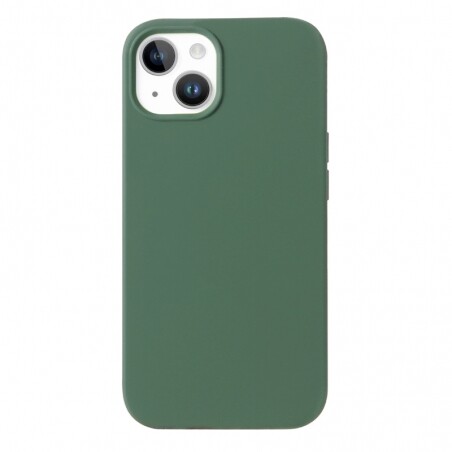 Housse silicone pour iPhone 13 avec intérieur microfibres vert nuit