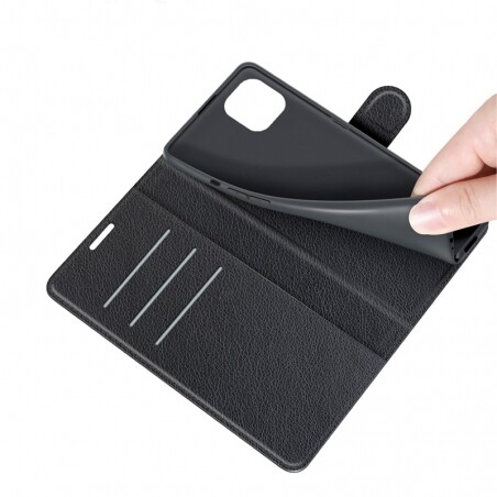 Etui Noir pour iPhone 14 Plus avec porte-cartes intégré