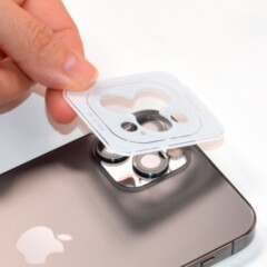 Verre trempé 3D Silver pour lentille de caméra iPhone 13 Pro, iPhone 13 Pro Max