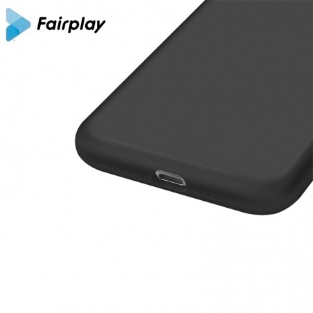 Housse silicone Noire pour iPhone 14 Plus avec intérieur microfibres