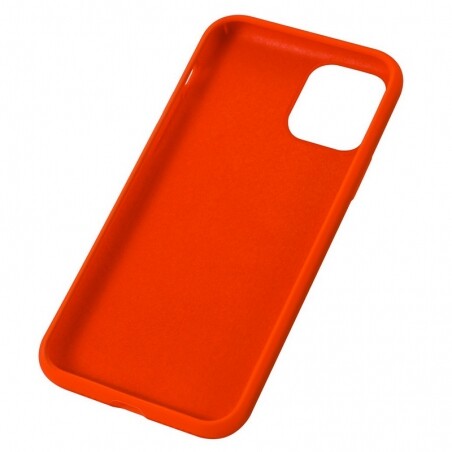 Coque en silicone Noir pour iPhone 11 Rouge intérieur en microfibres