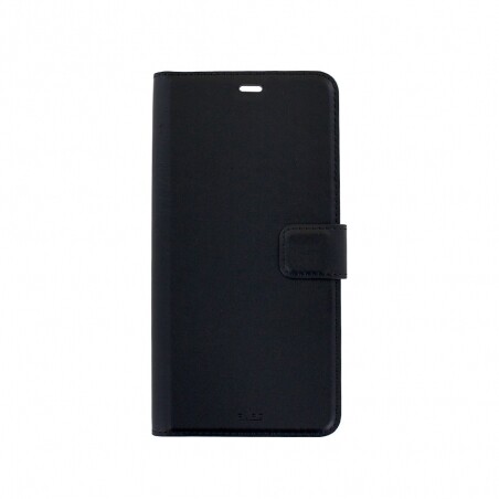 Housse portefeuille en cuir écologique noir pour iPhone Xs Max