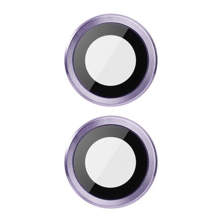 Verre trempé 3D Violet pour lentille de caméra iPhone 11, iPhone 12, iPhone 12 Mini