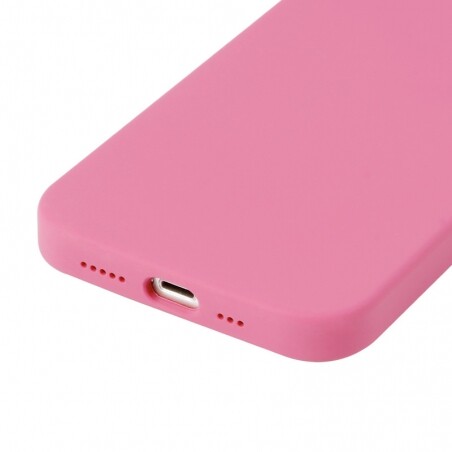 Housse silicone pour iPhone 15 Pro avec intérieur microfibres Rose