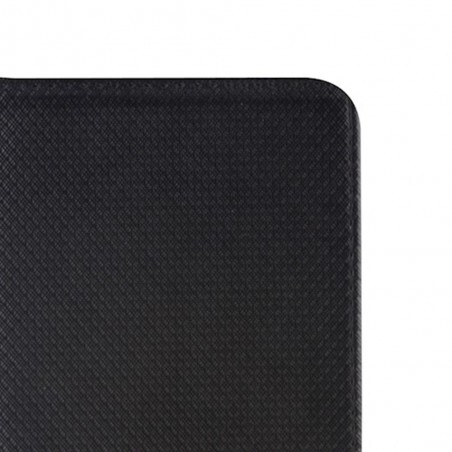 Housse portefeuille avec effet grainé Noir pour iPhone XS Max