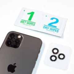 Verre trempé 3D Graphite pour lentille de caméra iPhone 13 Pro, iPhone 13 Pro Max